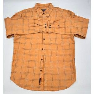 Territory Ahead Shirt Mens Size Large Yellow embroidered Casual Button Up south